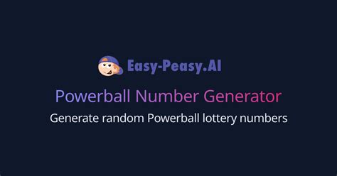 random powerball number generator|powerball number generator based on frequency.